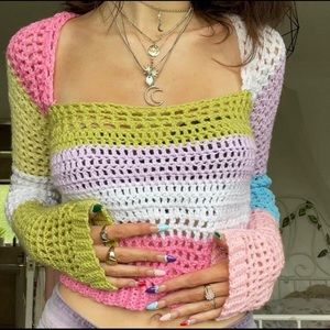 Colorful Knit Top